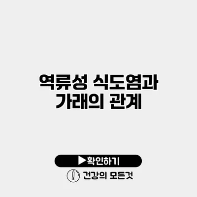 역류성 식도염과 가래의 관계